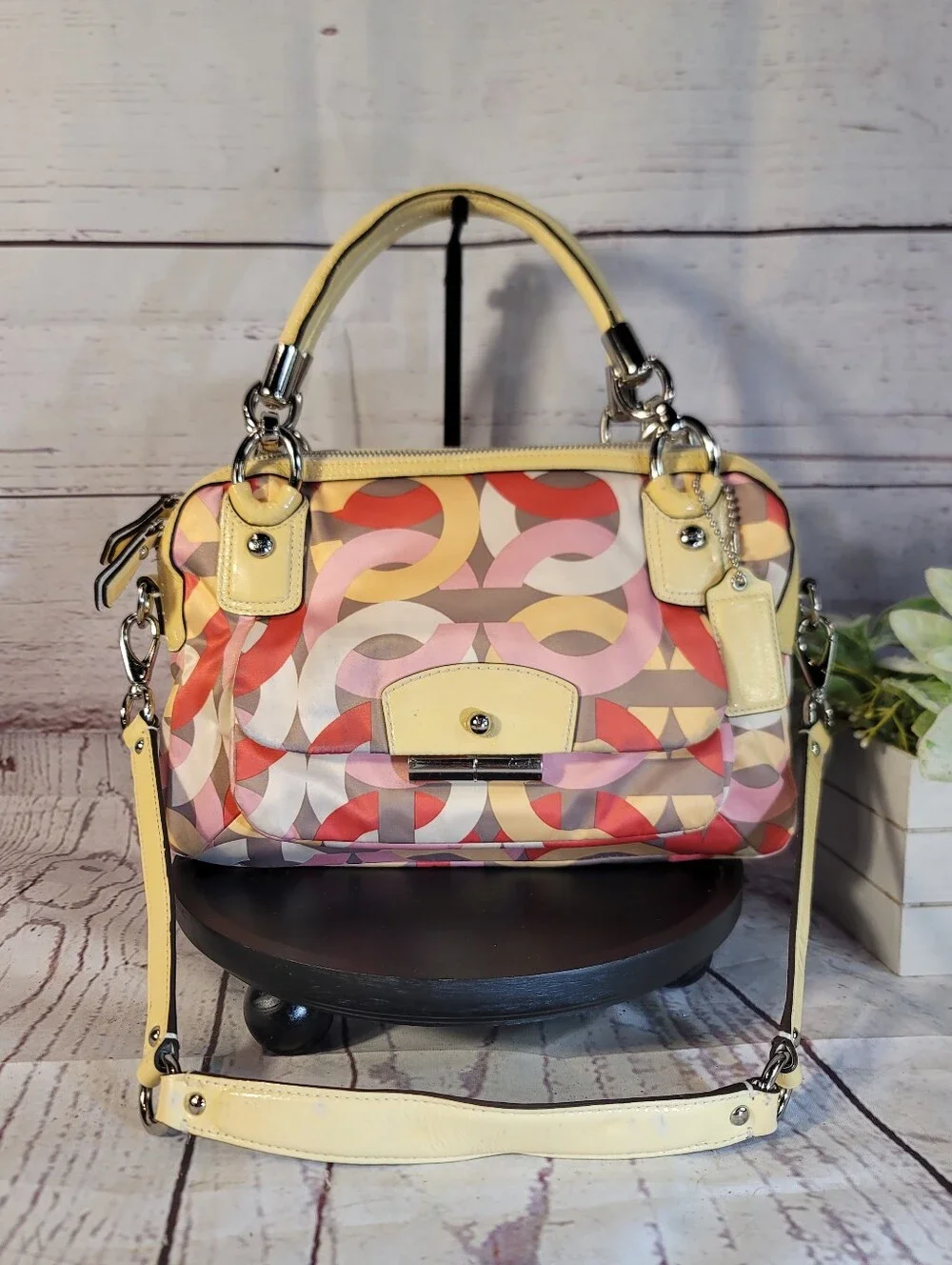 Coach Ashley Optic Art Print Satchel / Crossbody (Style No. F22744)
